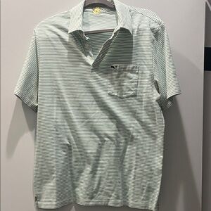 Vineyard Vines Mint Striped Polo Shirt